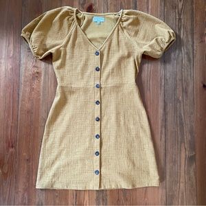 Madewell Texture & Thread Puff-Sleeve Dress
